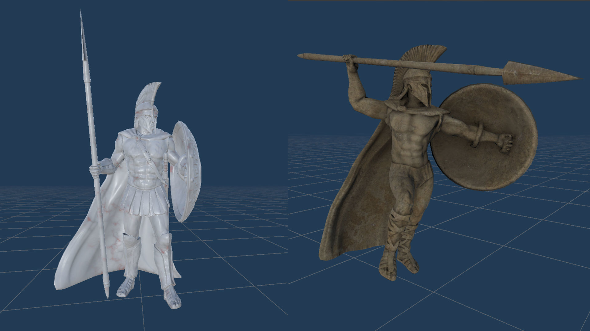 Modular Greek-Spartan Temple game ready Low-poly 3D model_25