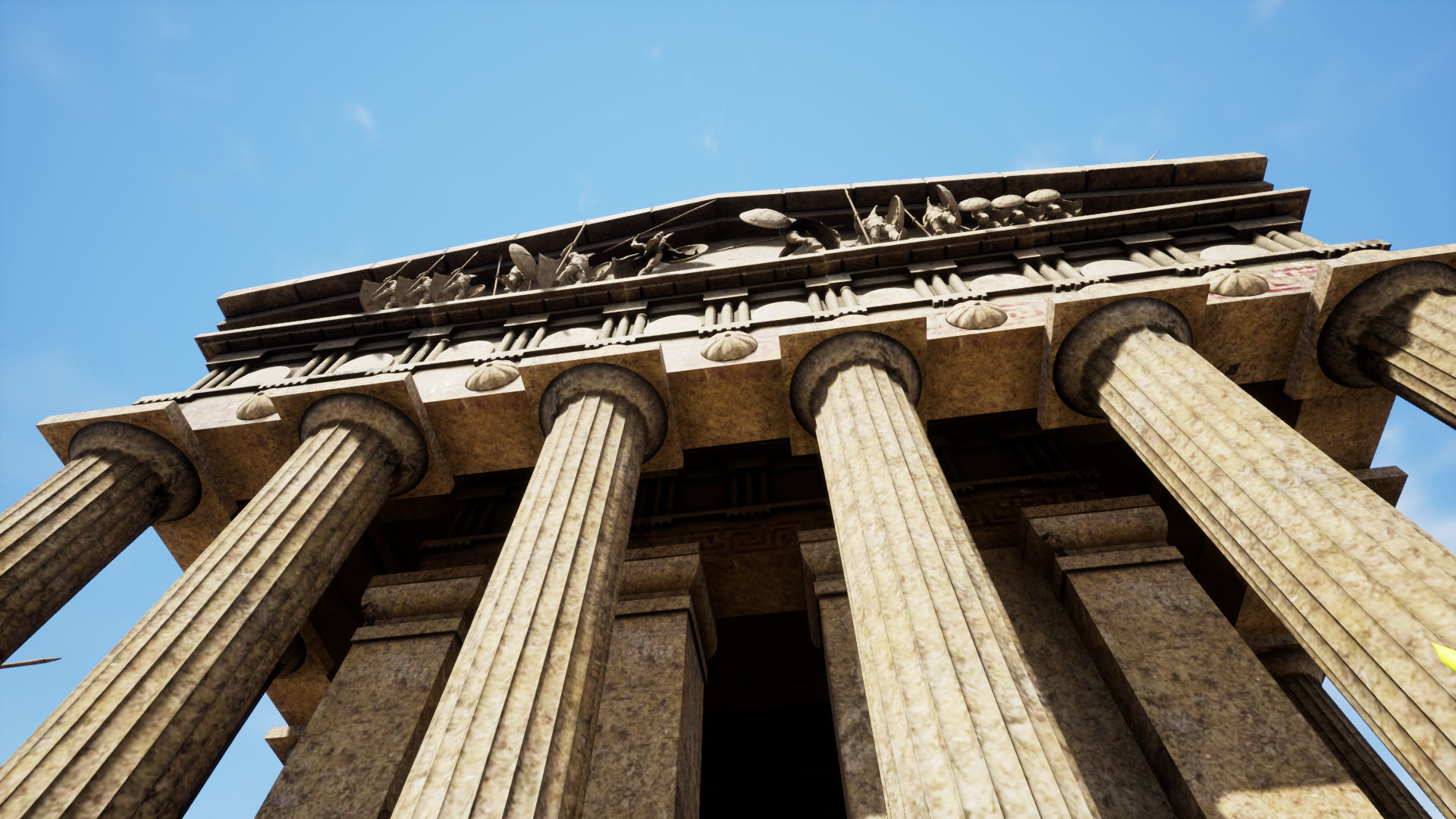 Modular Greek-Spartan Temple game ready Low-poly 3D model_23