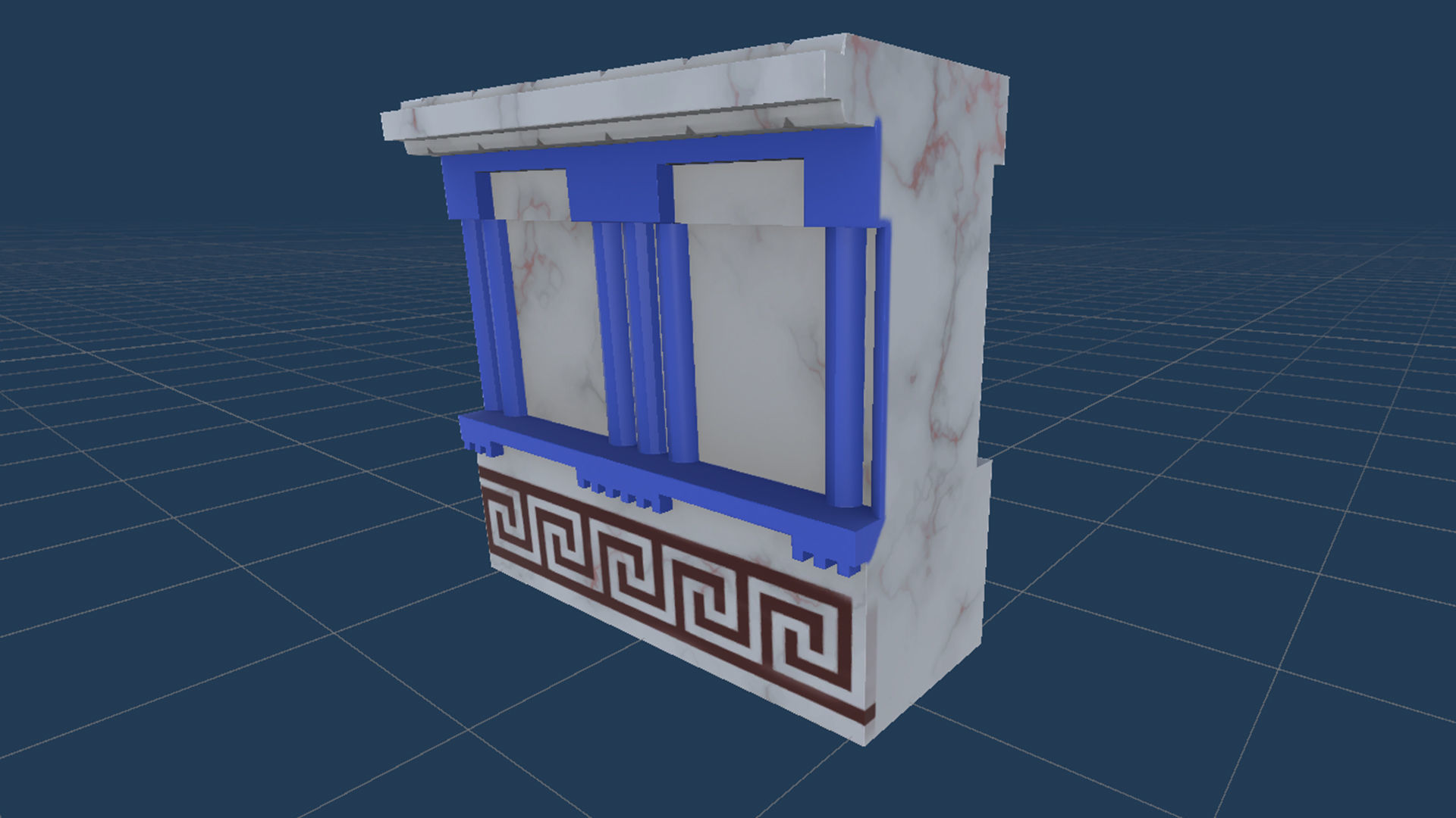 Modular Greek-Spartan Temple game ready Low-poly 3D model_39
