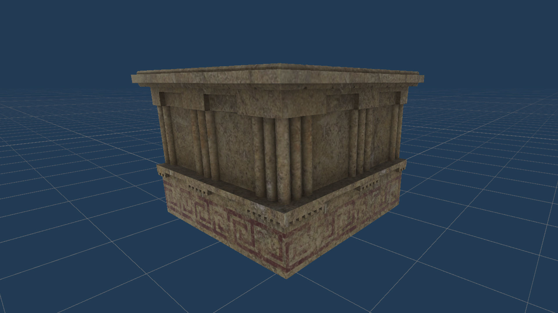 Modular Greek-Spartan Temple game ready Low-poly 3D model_35