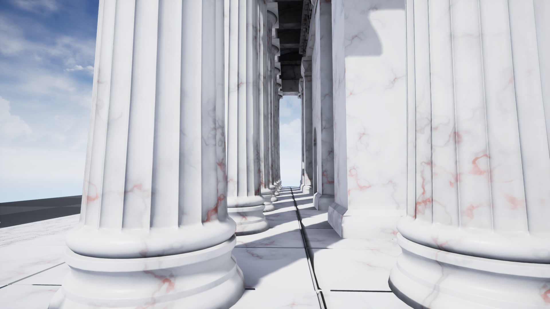 Modular Greek-Spartan Temple game ready Low-poly 3D model_12