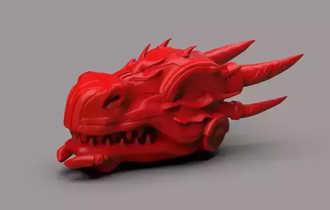 Robot Dragon Head 3D print model