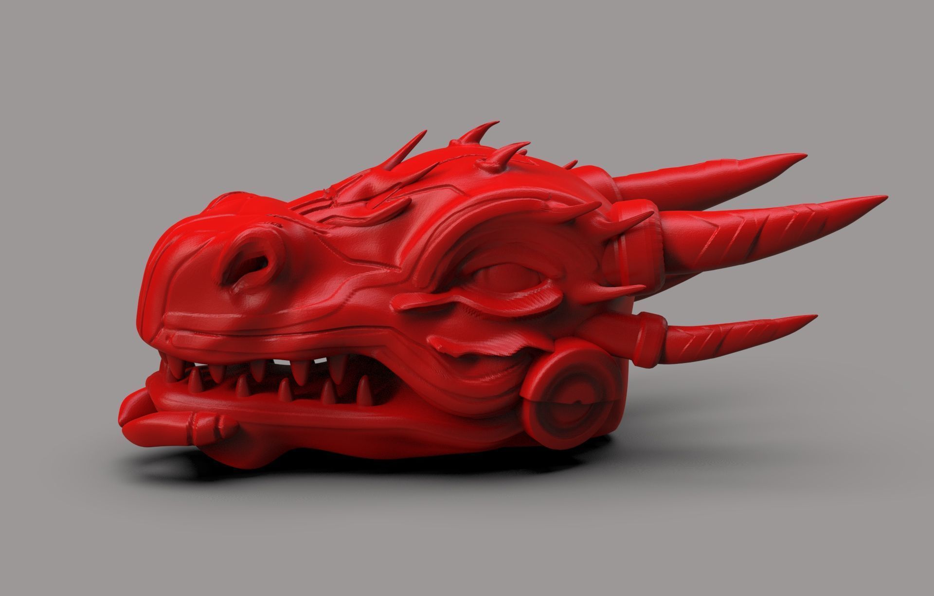 Robot Dragon Head 3D print model_2