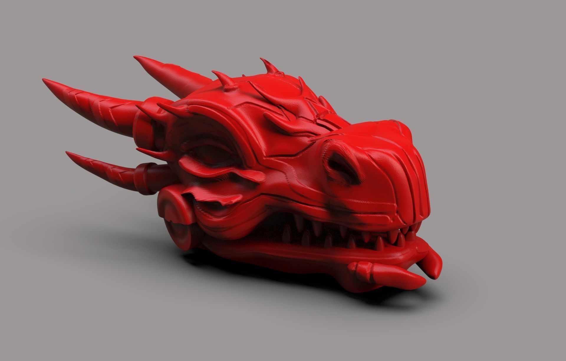 Robot Dragon Head 3D print model_3