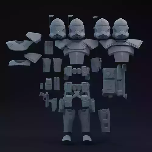 ARC Trooper One-Twelfth Scale Kit 3D print model