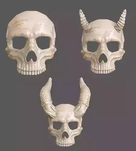 Skull Masks Pack 3 Horns