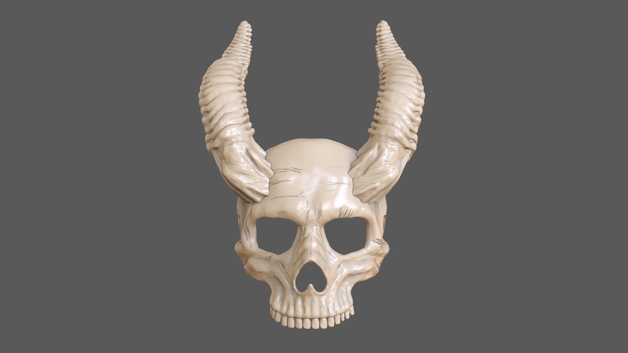 Skull Masks Pack 3 Horns 3D print model_10