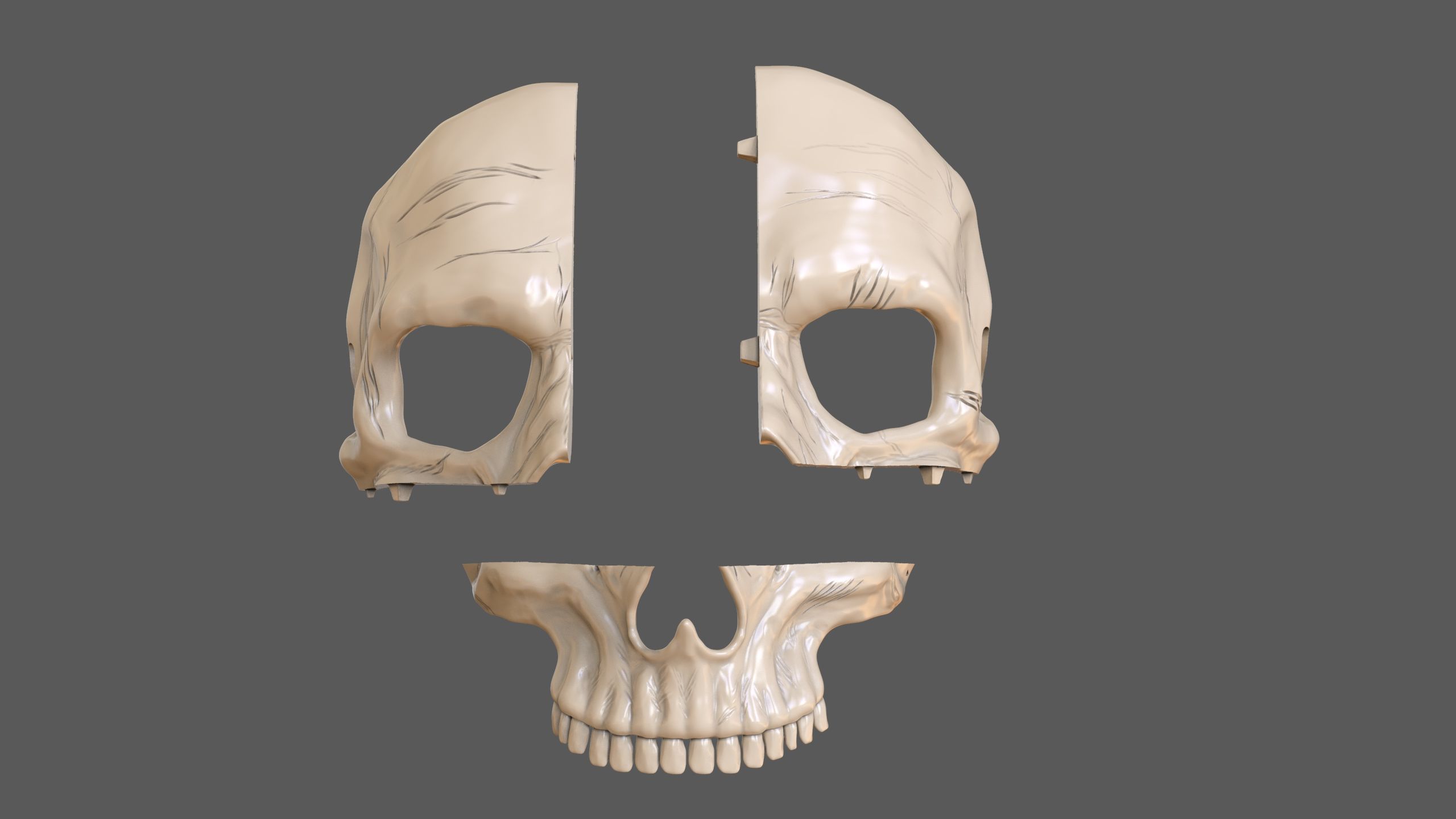 Skull Masks Pack 3 Horns 3D print model_13