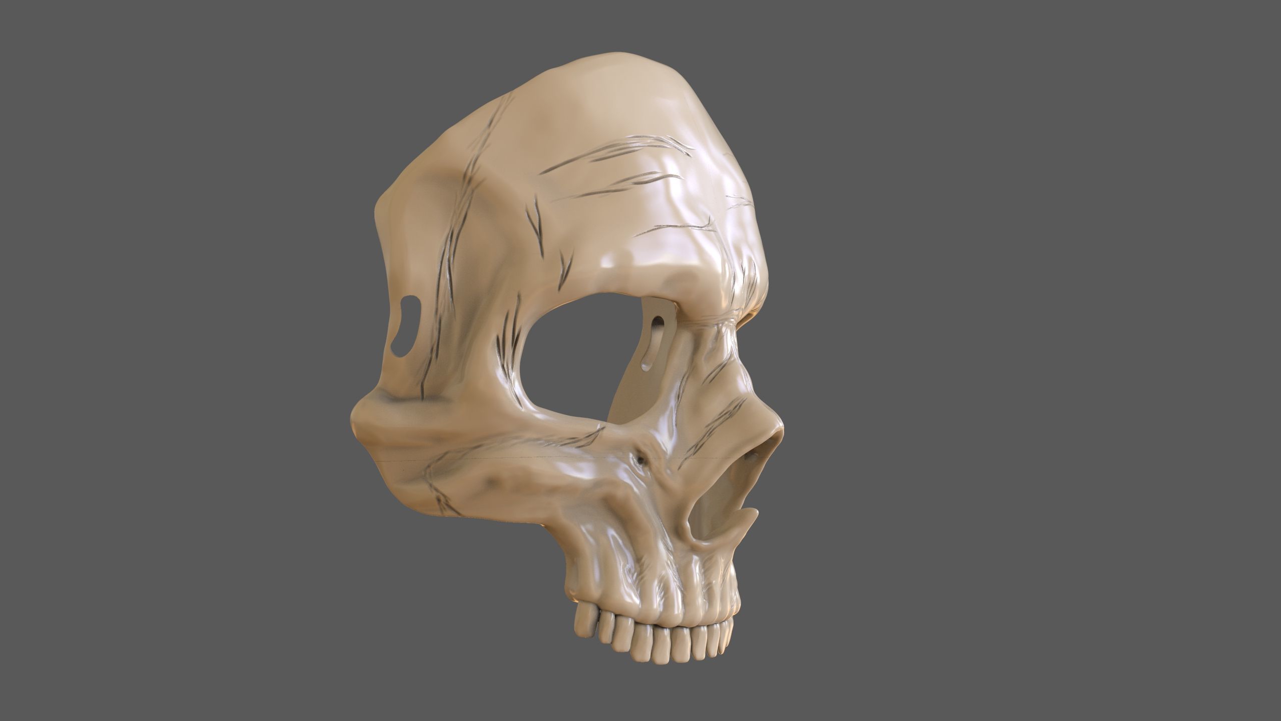 Skull Masks Pack 3 Horns 3D print model_3