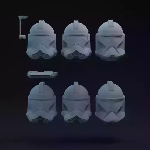 P1 Clone One-Twelfth Scale Helmets Moving Parts 3D print model