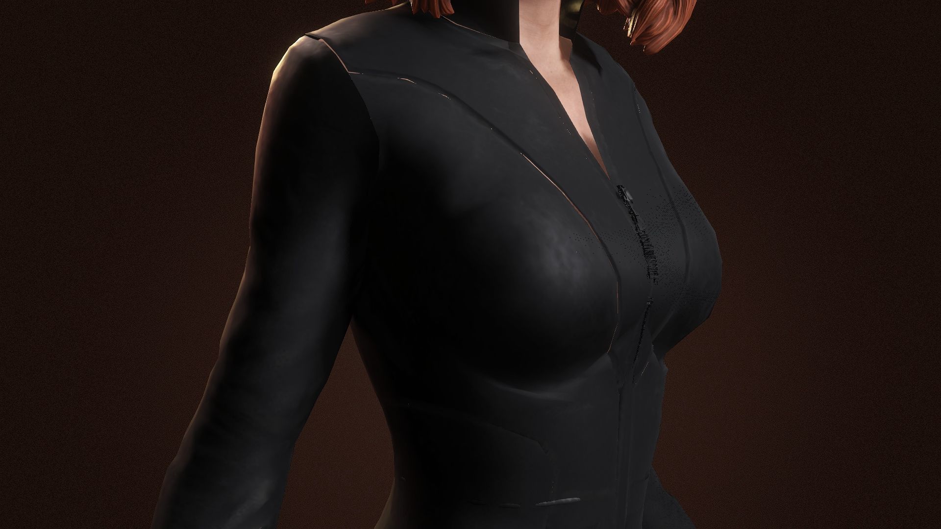Black Widow Low-poly 3D model_1
