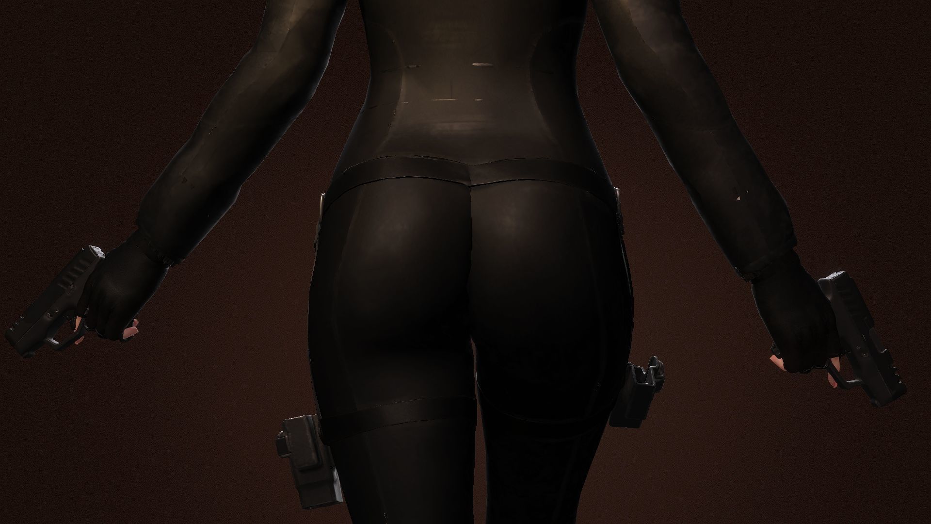 Black Widow Low-poly 3D model_3