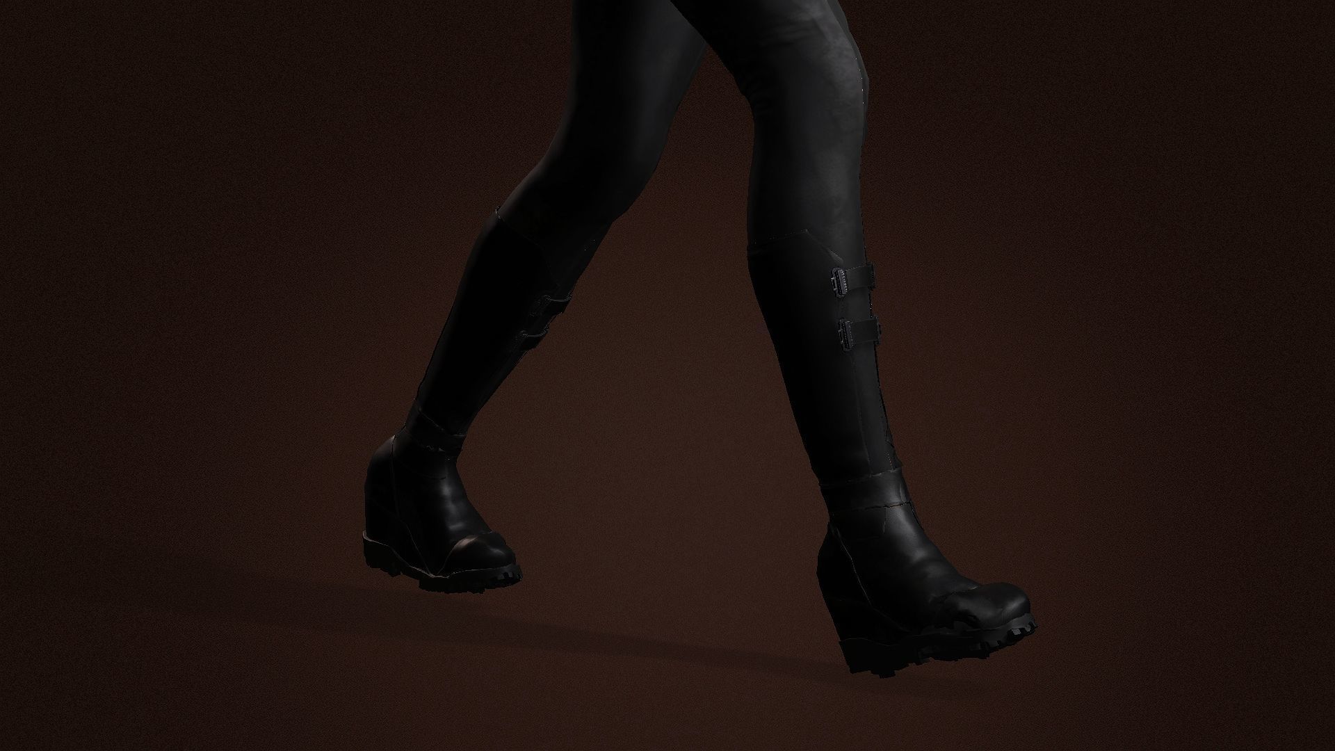 Black Widow Low-poly 3D model_7