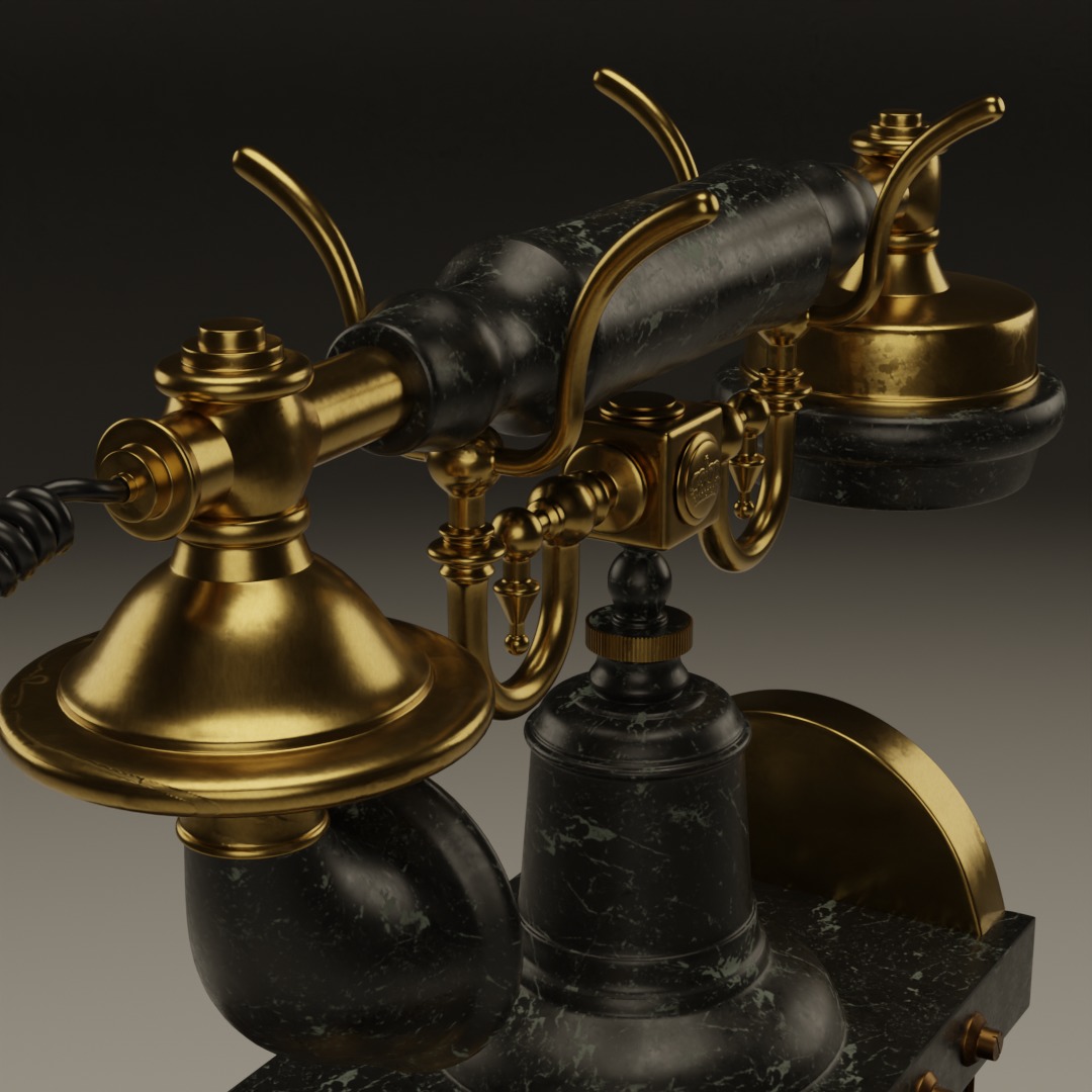 Vintage Telephone 3D model_7