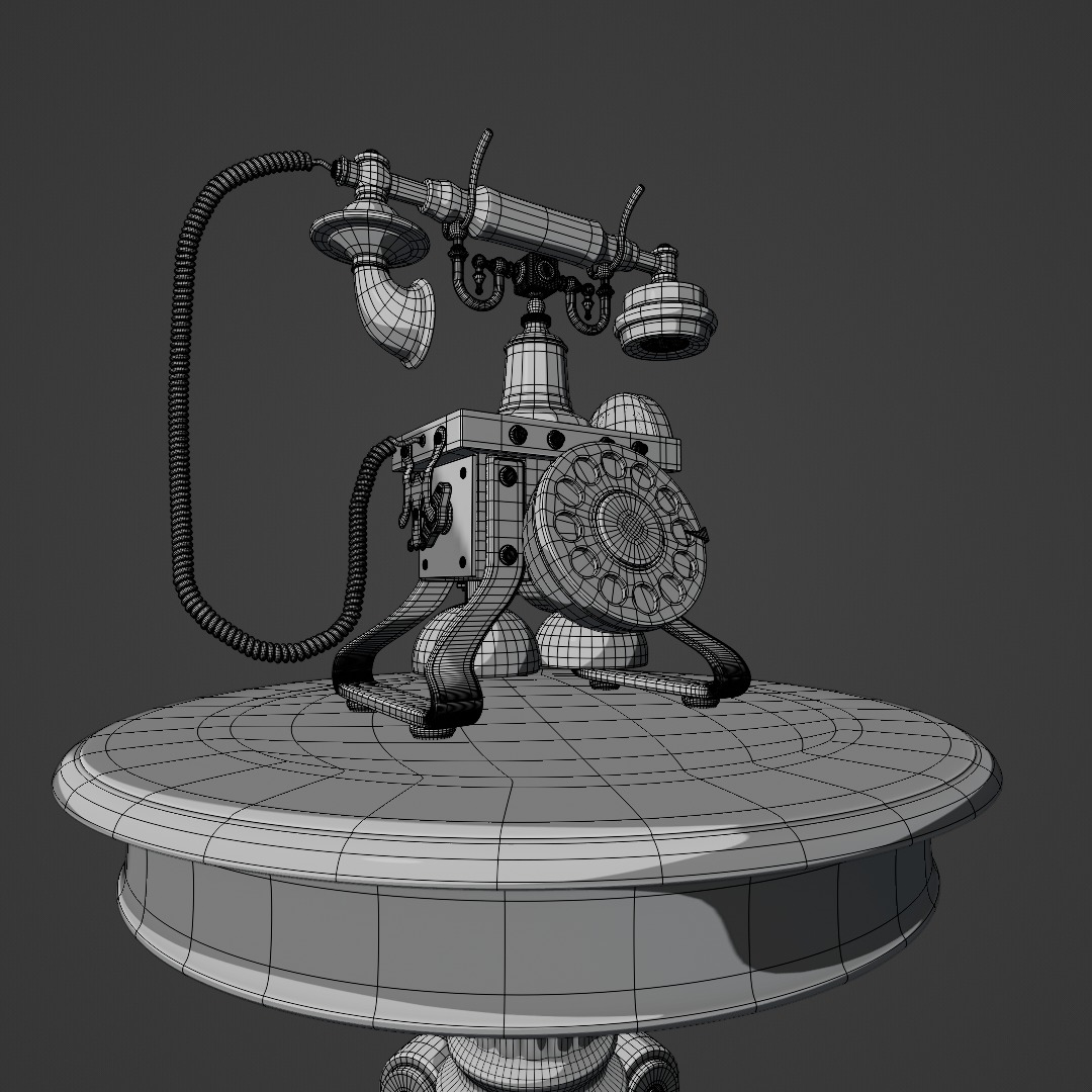 Vintage Telephone 3D model_11