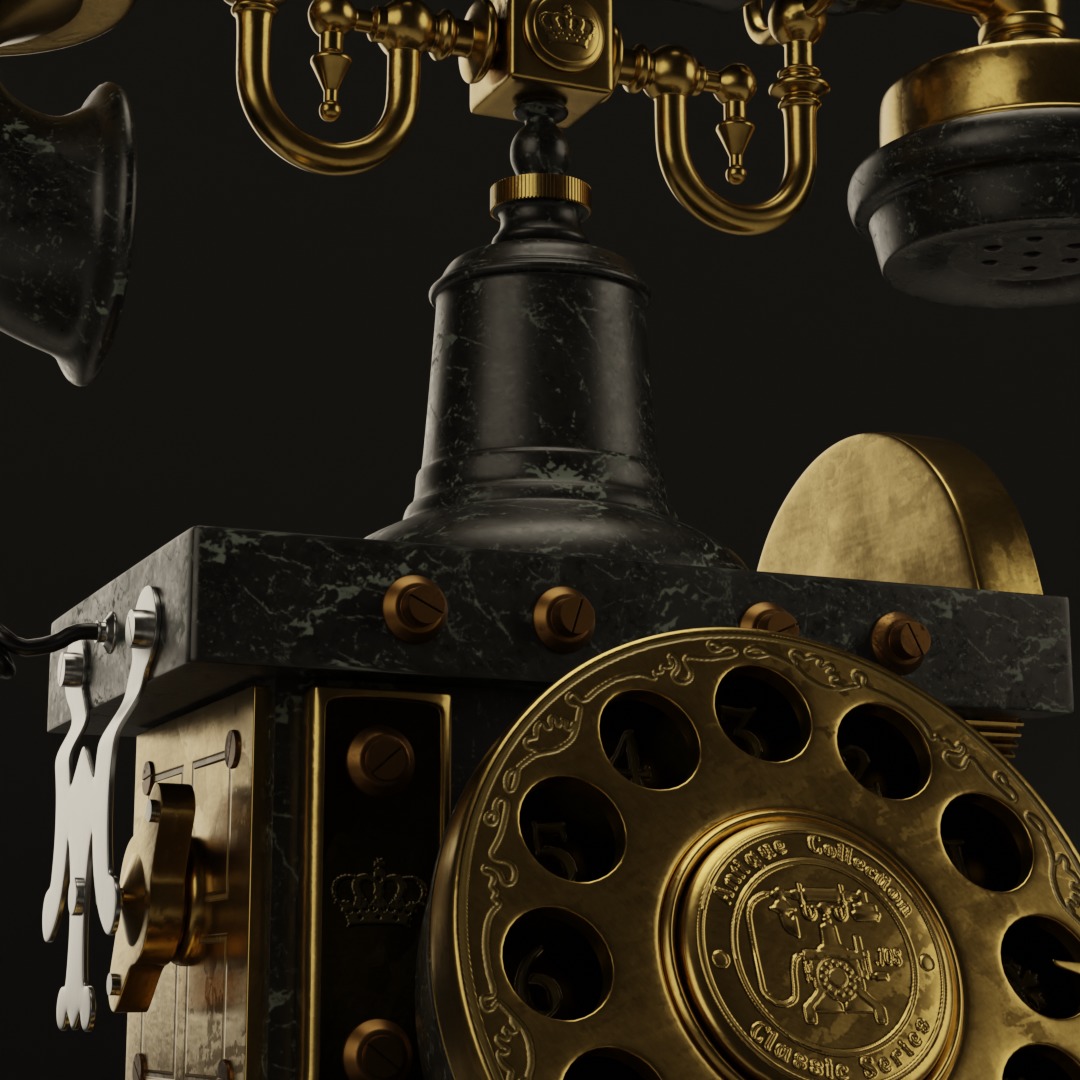 Vintage Telephone 3D model_6