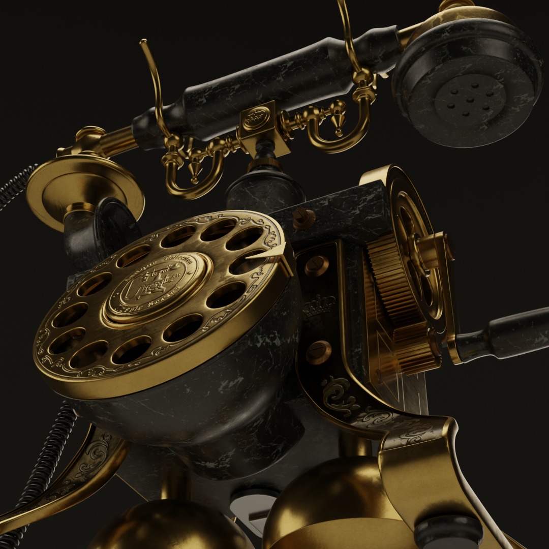 Vintage Telephone 3D model_9