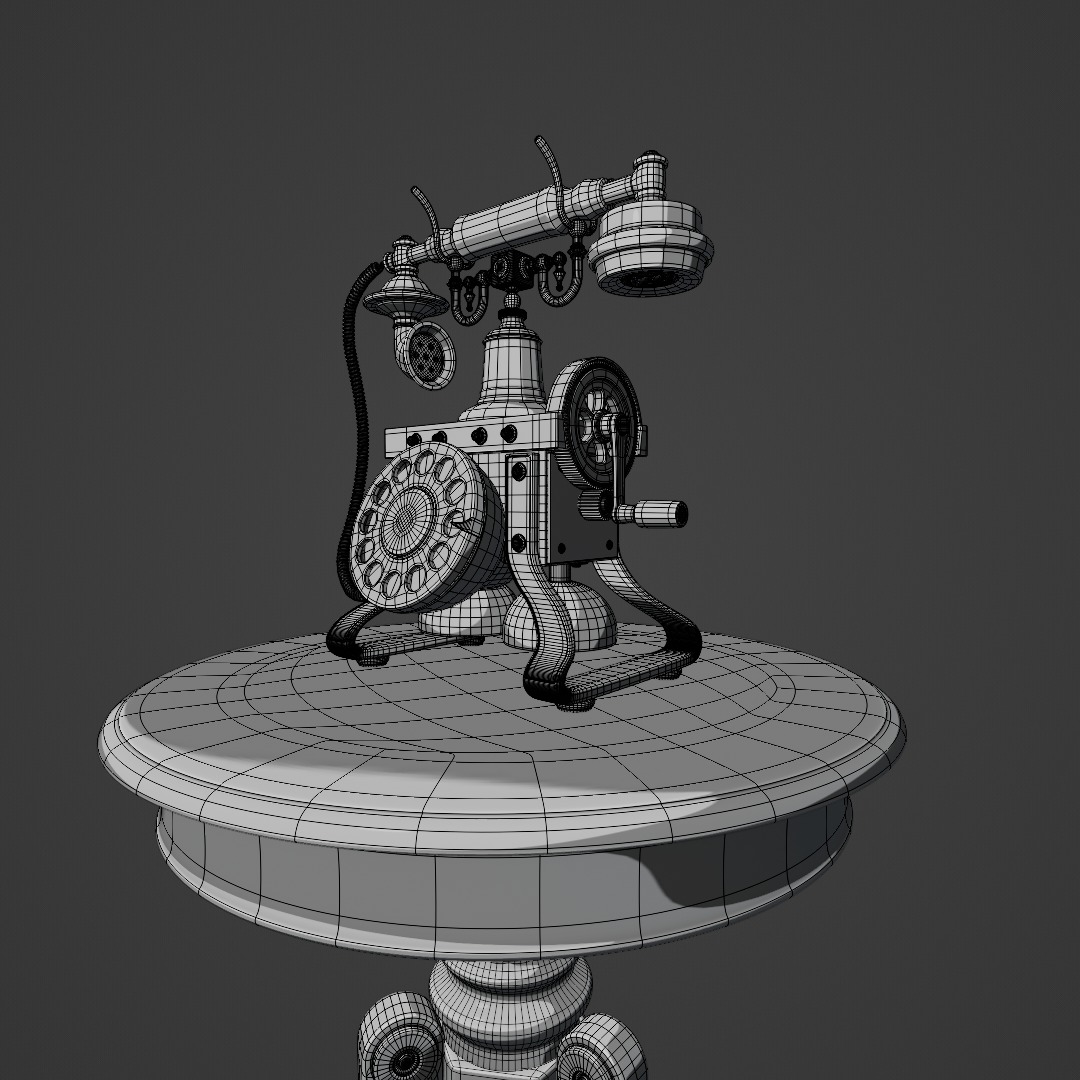 Vintage Telephone 3D model_12