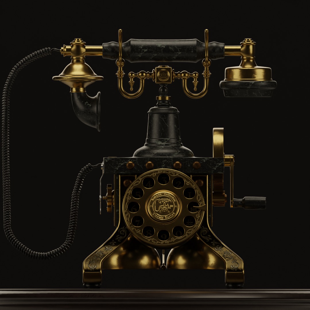 Vintage Telephone 3D model_5