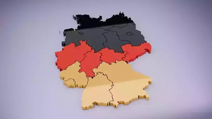 3D map of Germany 3D model