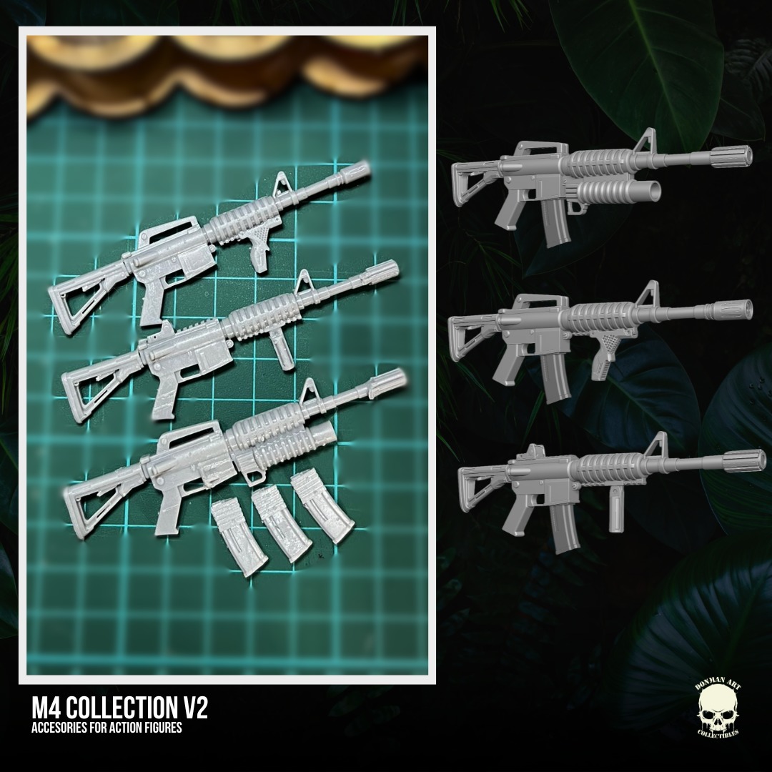 M4A4 collection V2 3D printable files for Action Figures 3D print model