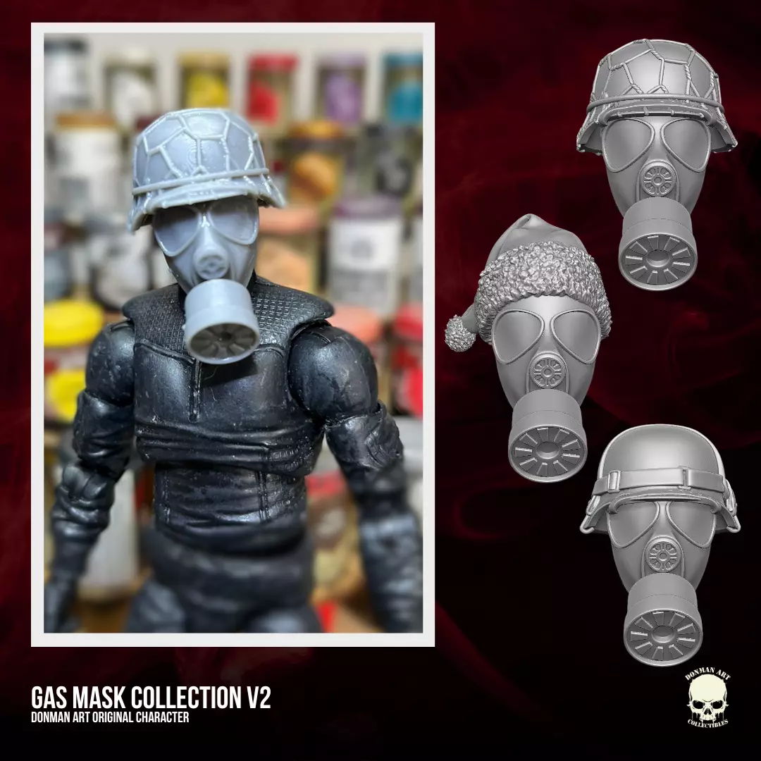 Gas Mask Collection V2 Donman Art 3D files for Action Figures 3D print model_0