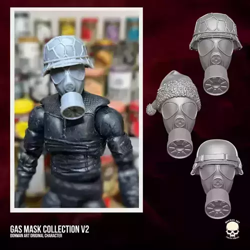 Gas Mask Collection V2 Donman Art 3D files for Action Figures