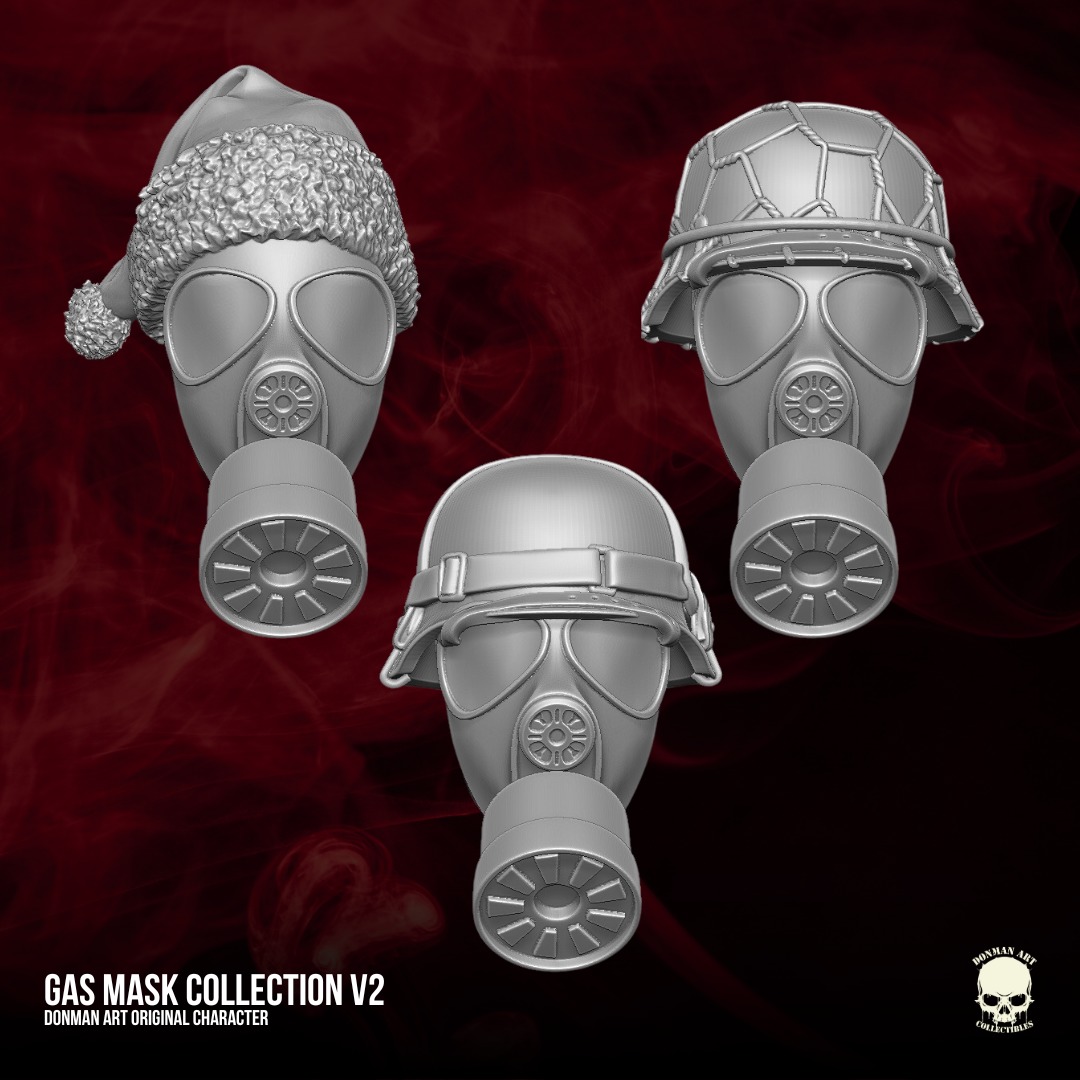 Gas Mask Collection V2 Donman Art 3D files for Action Figures 3D print model_9