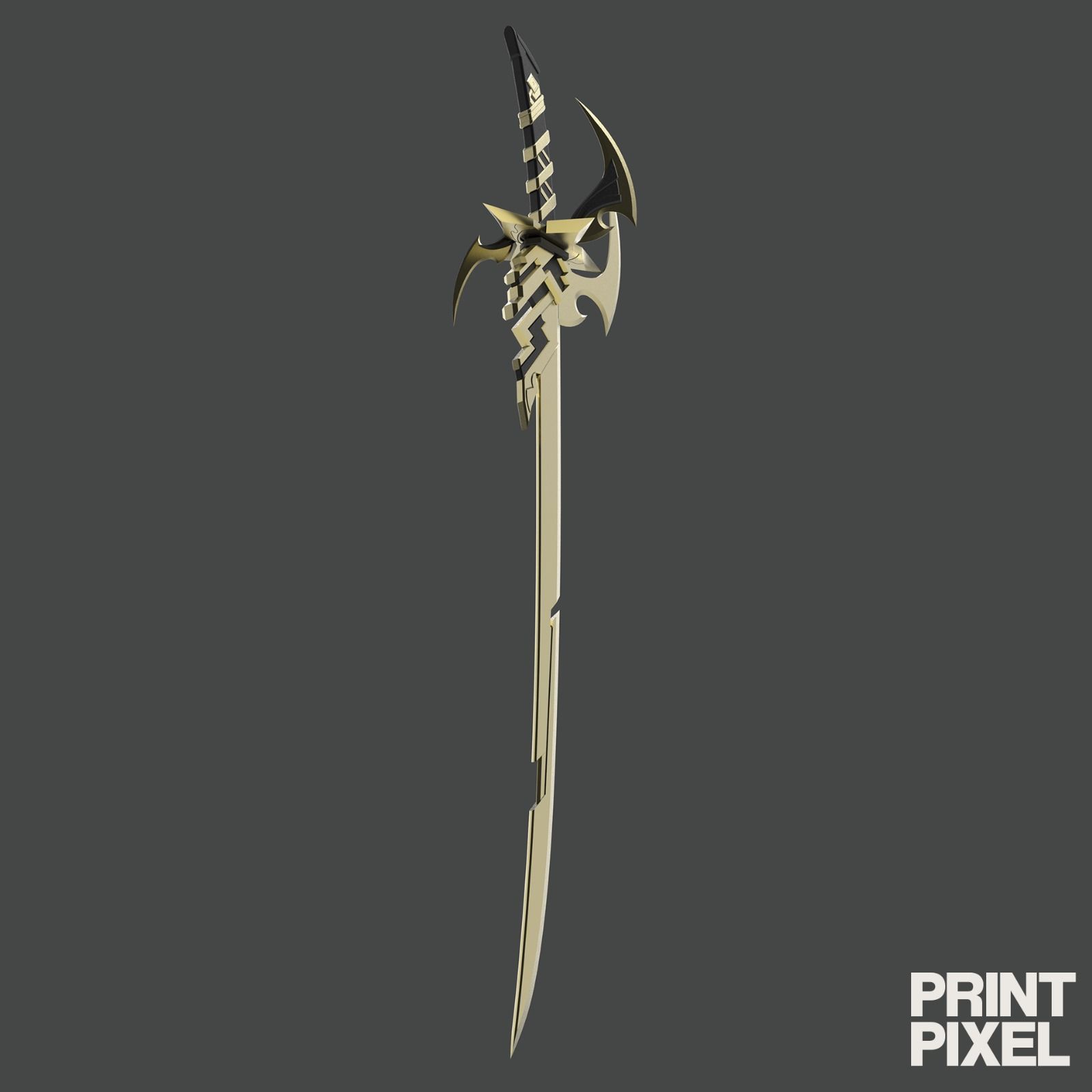 Narukami Sword keqing -Genshin Impact Replica 3D print model_3