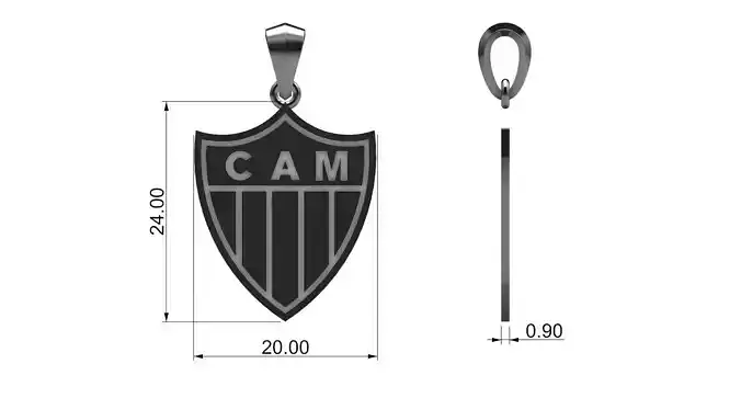 Escudo do Atletico Mineiro 3D print model