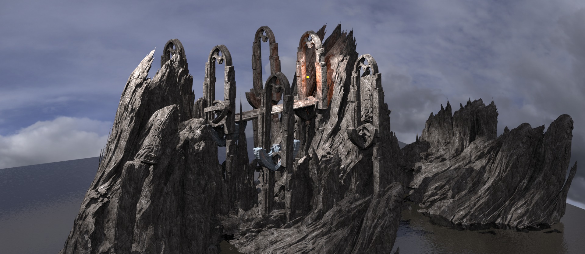 Khazaddum mountain temple  3D model_1