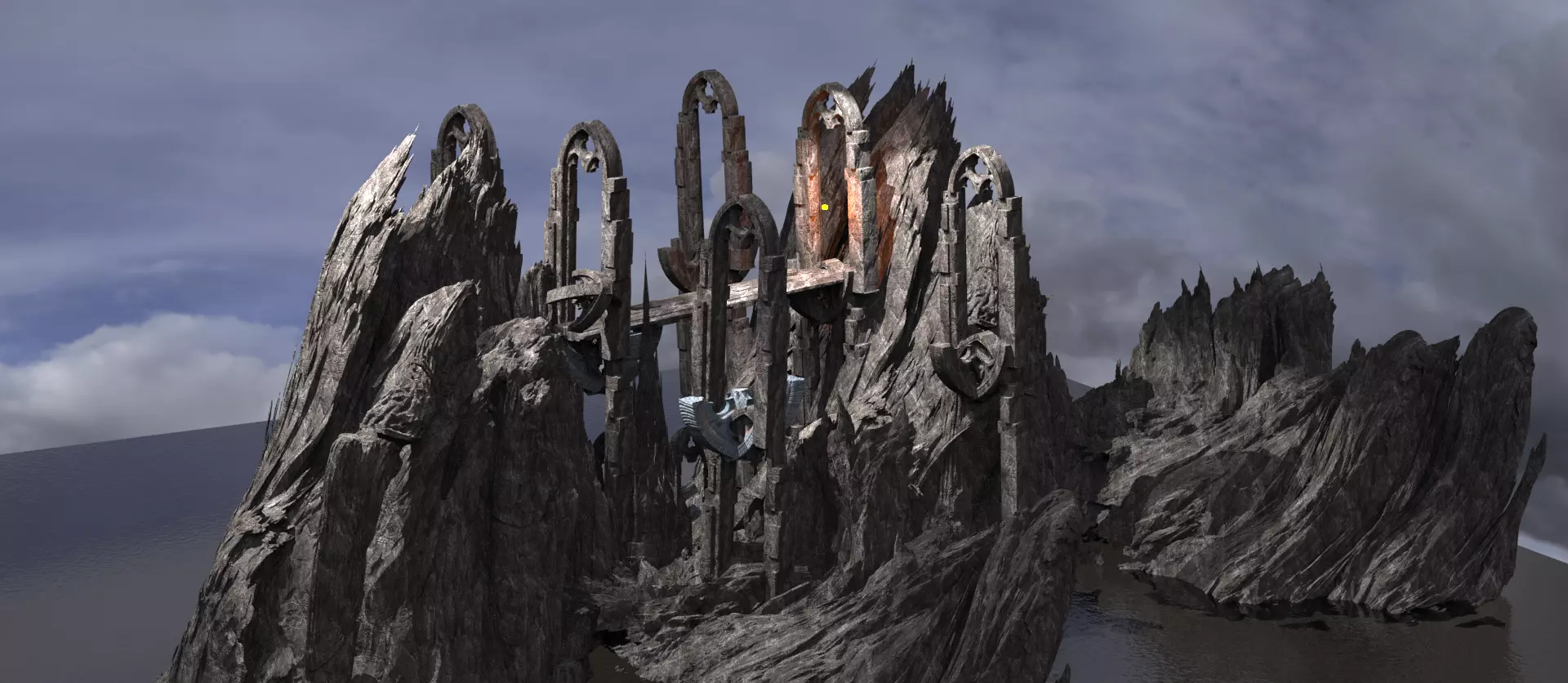 Khazaddum mountain temple  3D model_0