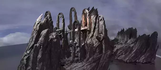 Khazaddum mountain temple 