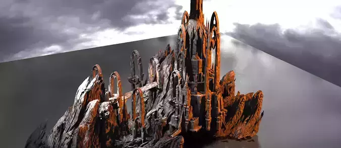 Gorgoroth Temple Fortress Ruins 2 3D model