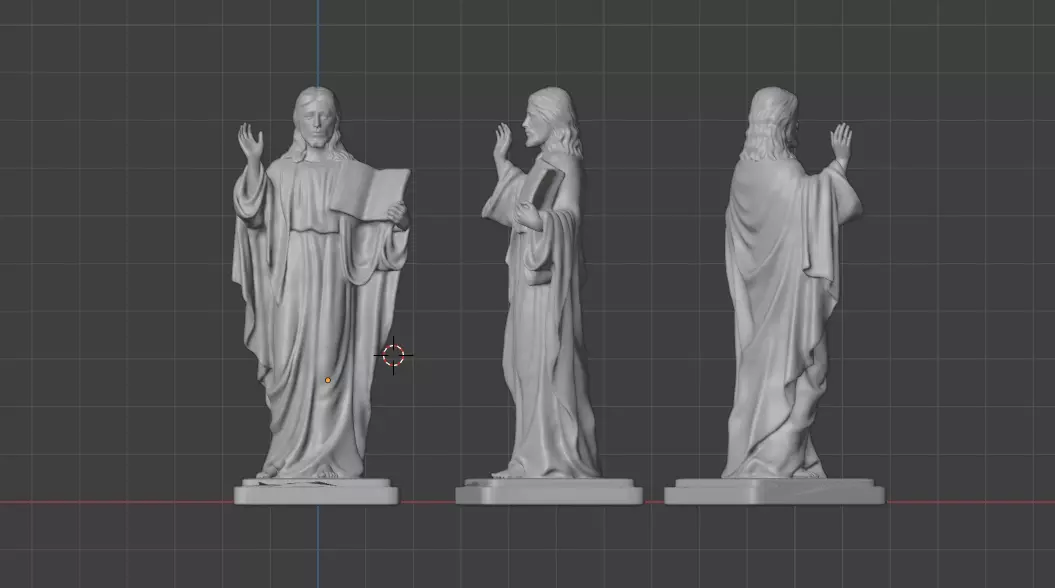 Jesus holding the Bible 3D print model_0