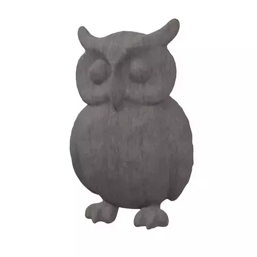 Wood Owl Sculpture v1 002