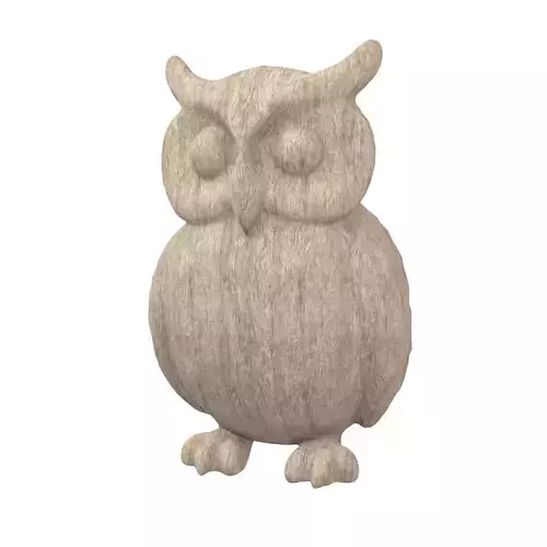 Wood Owl Sculpture v1 004