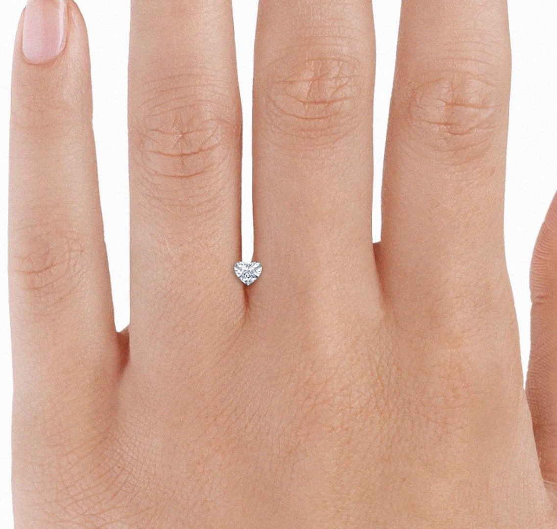 4 mm Heart Diamond - GIA Standard Stone 3D print model_3