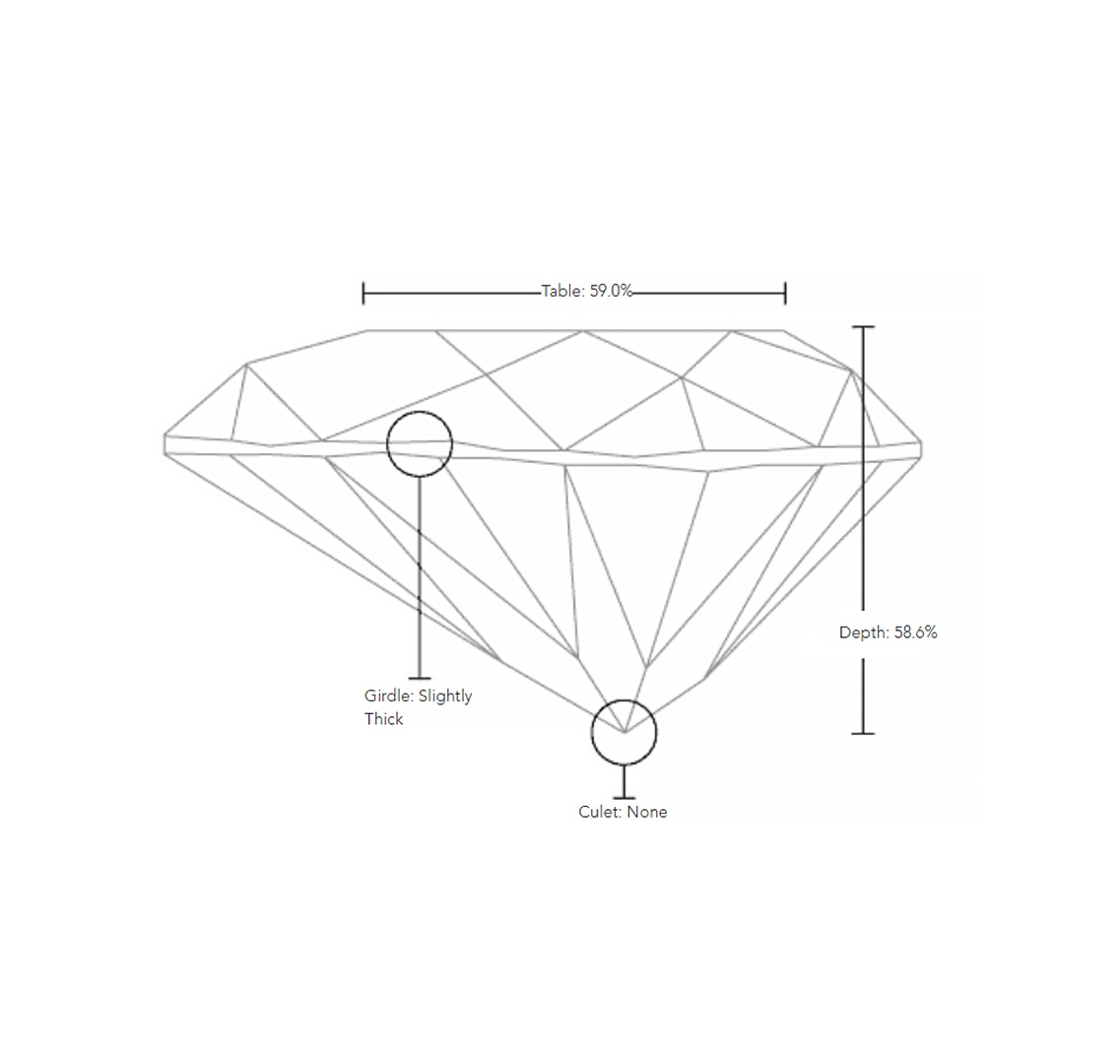 4 mm Heart Diamond - GIA Standard Stone 3D print model_1