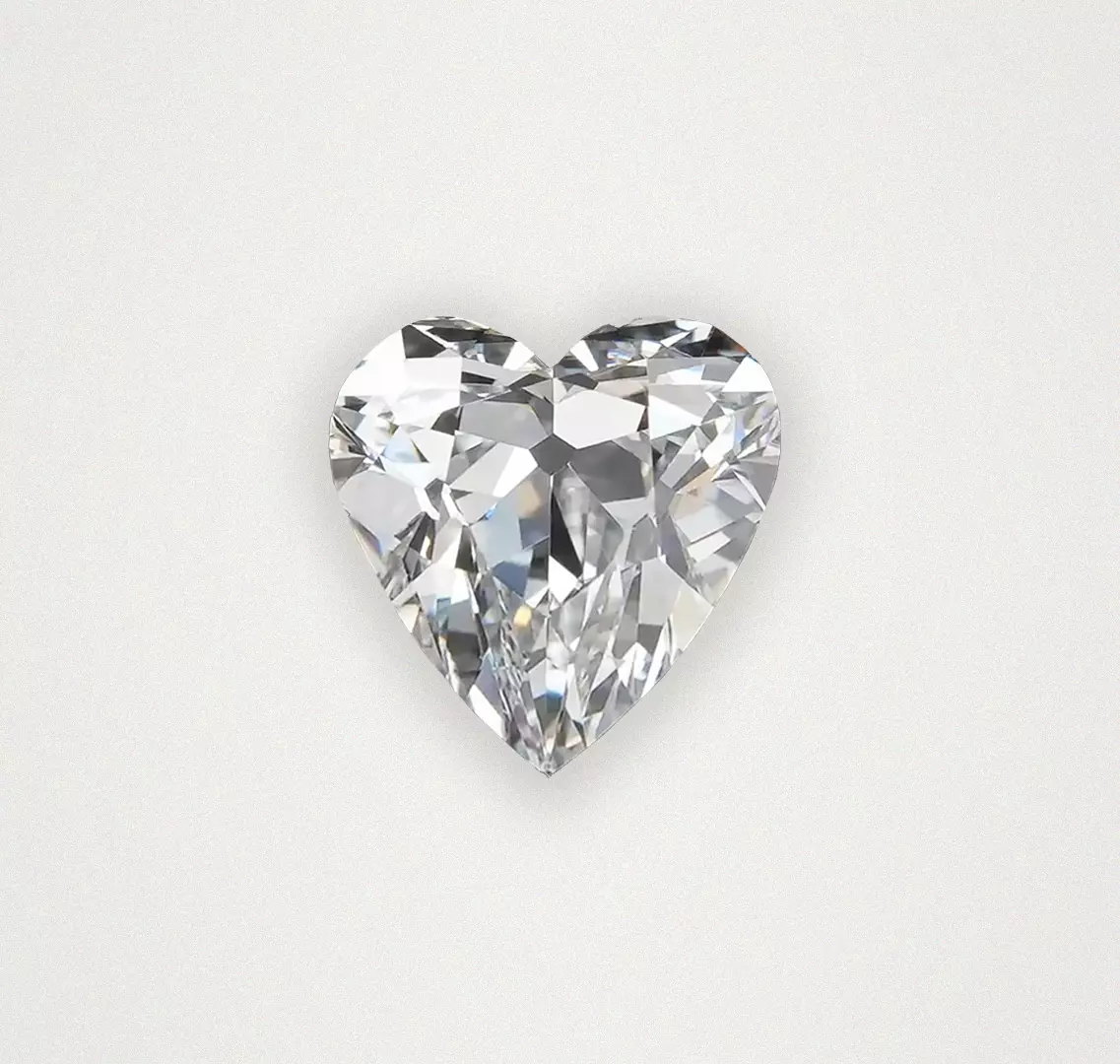 4 mm Heart Diamond - GIA Standard Stone 3D print model_0
