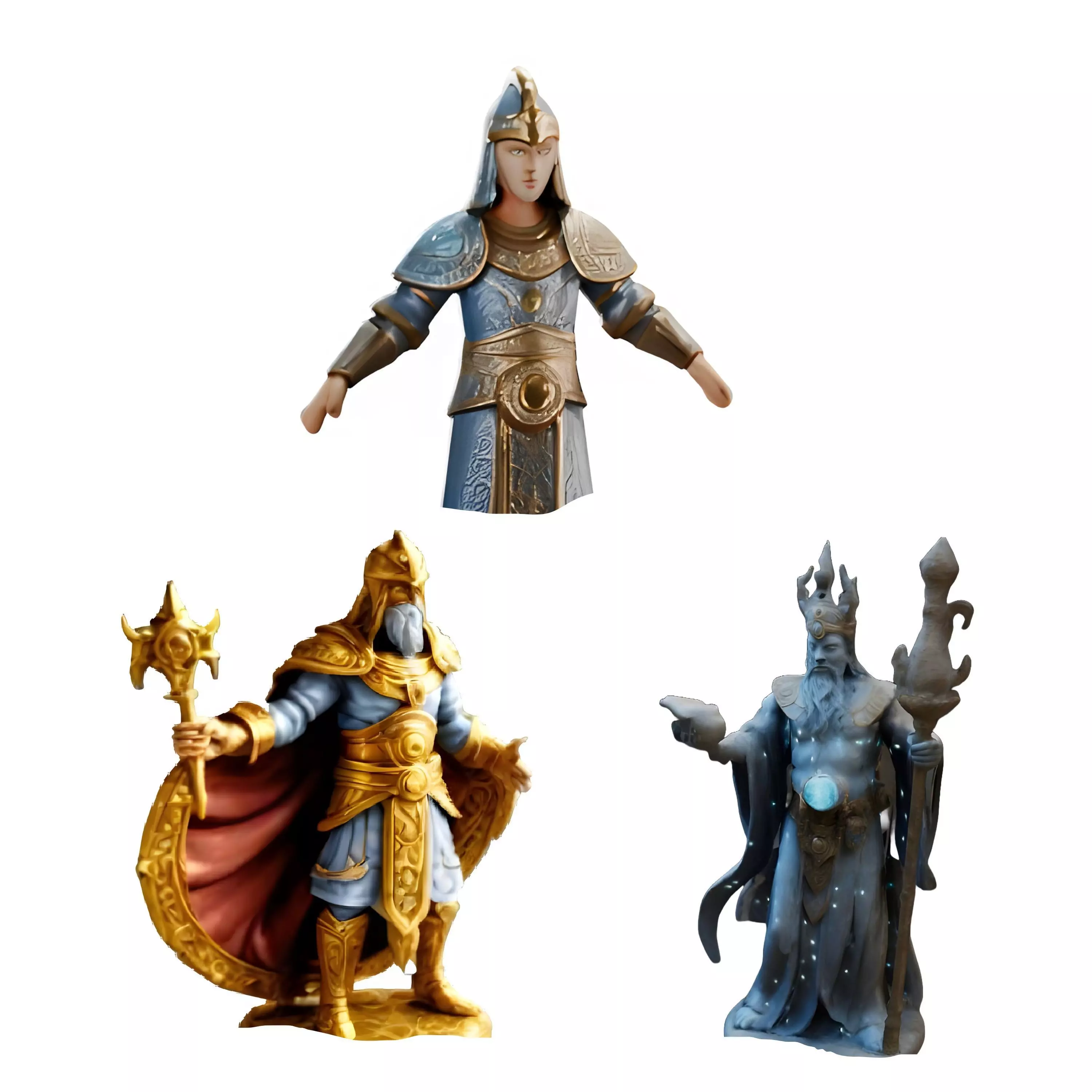 Fantasy Paladin Figurine 3D print model