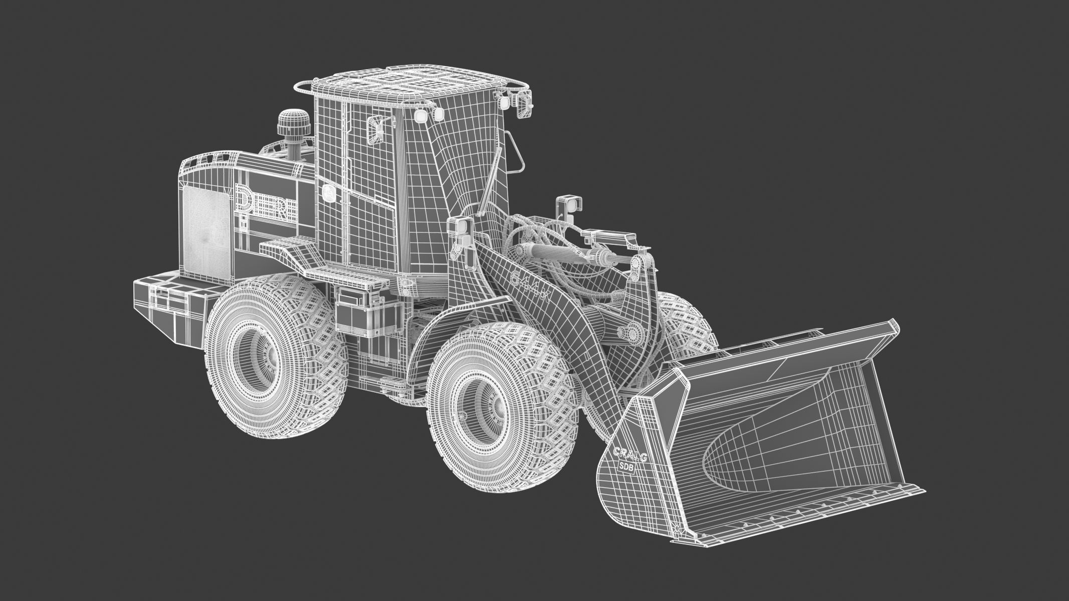 John Deere 644K Loader With WL-SDB Bucket 3D model_27