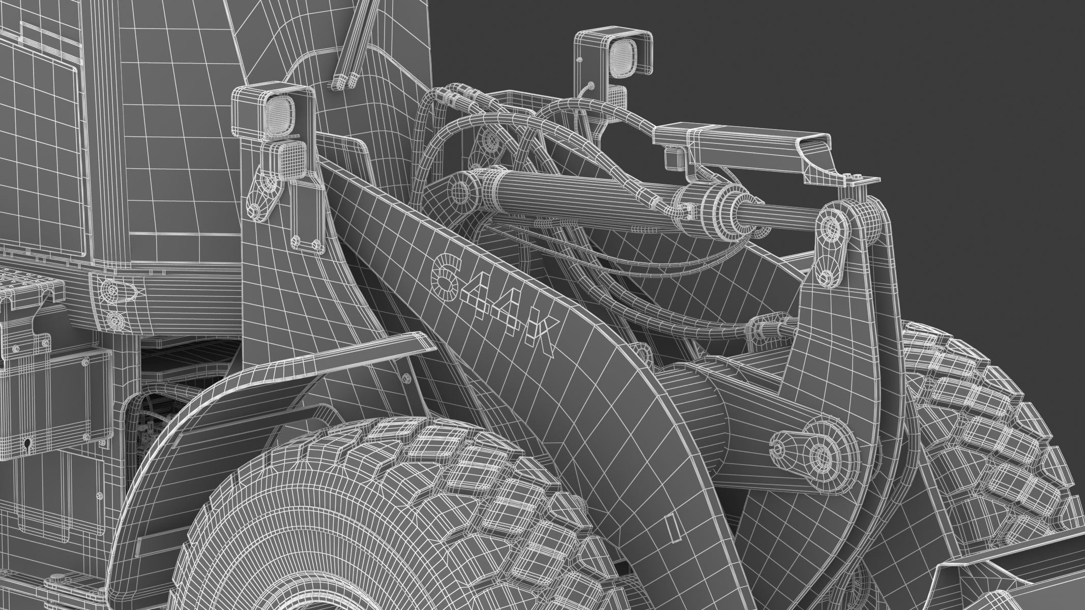 John Deere 644K Loader With WL-SDB Bucket 3D model_36