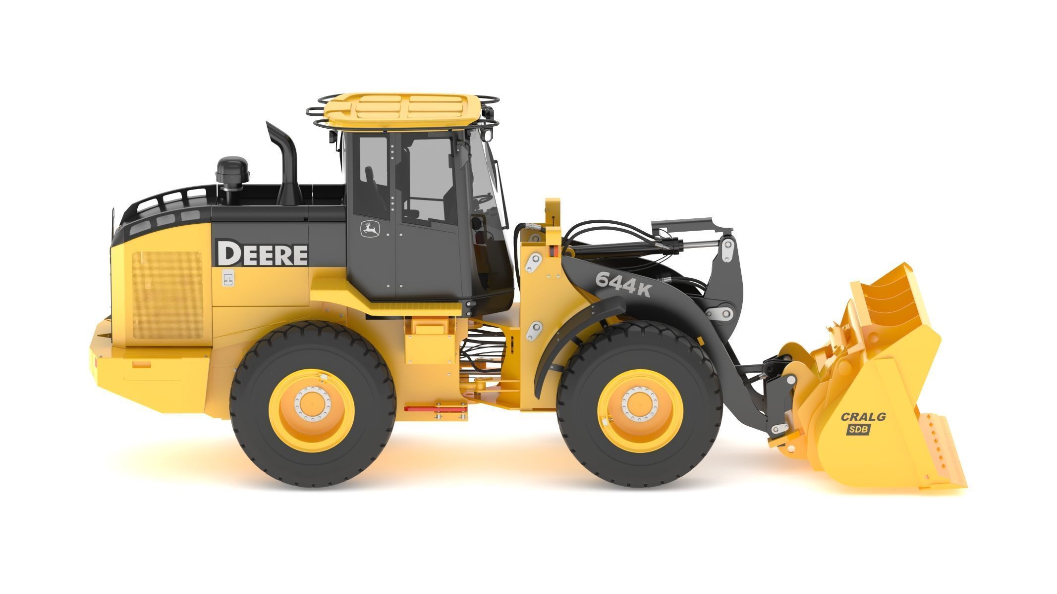 John Deere 644K Loader With WL-SDB Bucket 3D model_4