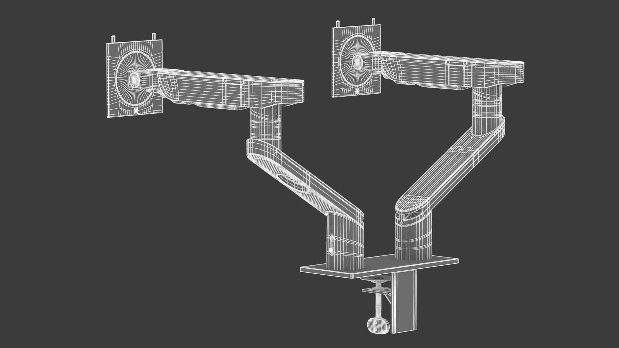 Dell Dual Monitor Arm MDA20 3D model_18