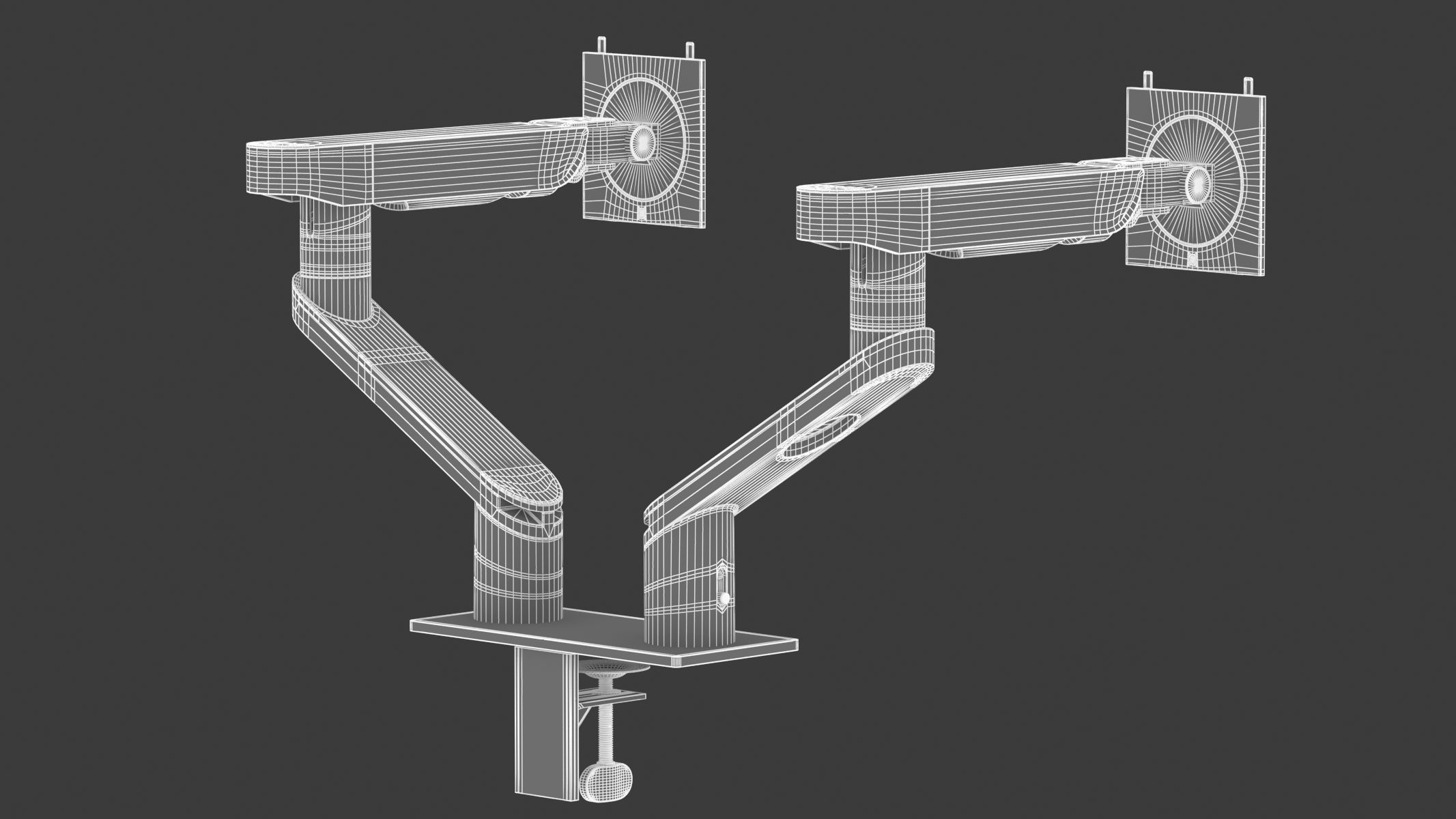 Dell Dual Monitor Arm MDA20 3D model_17