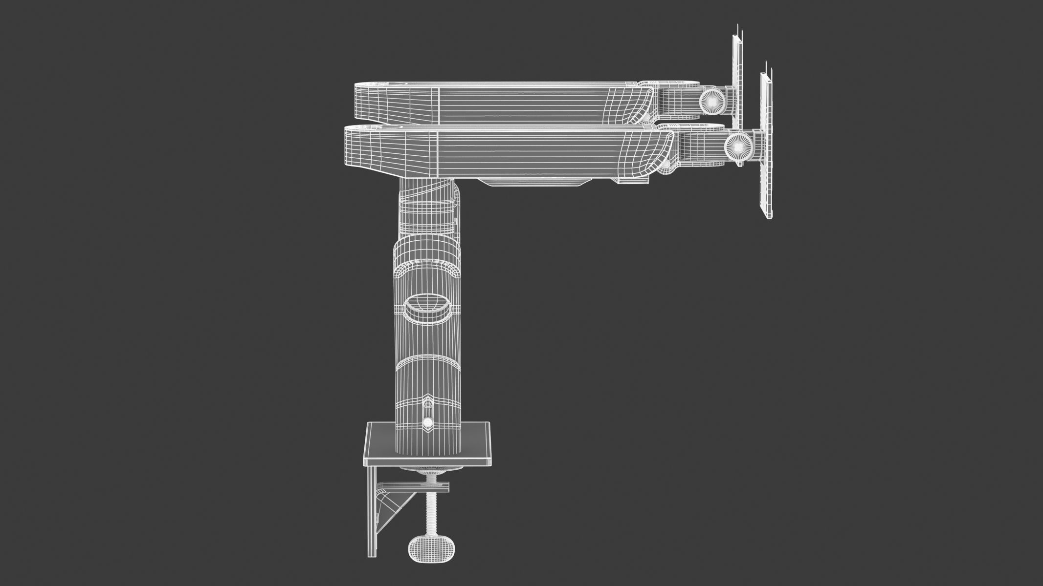Dell Dual Monitor Arm MDA20 3D model_14