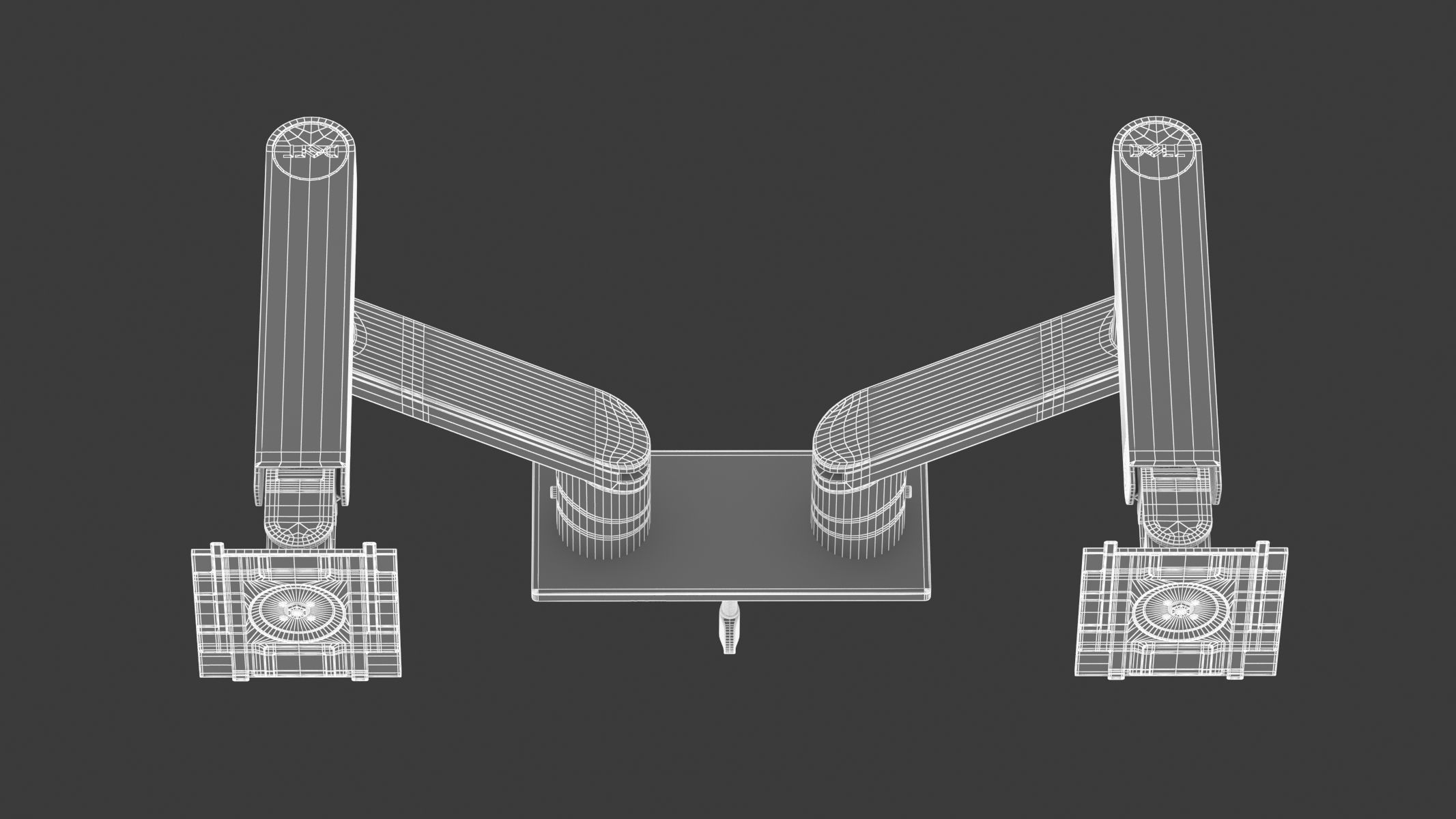 Dell Dual Monitor Arm MDA20 3D model_20