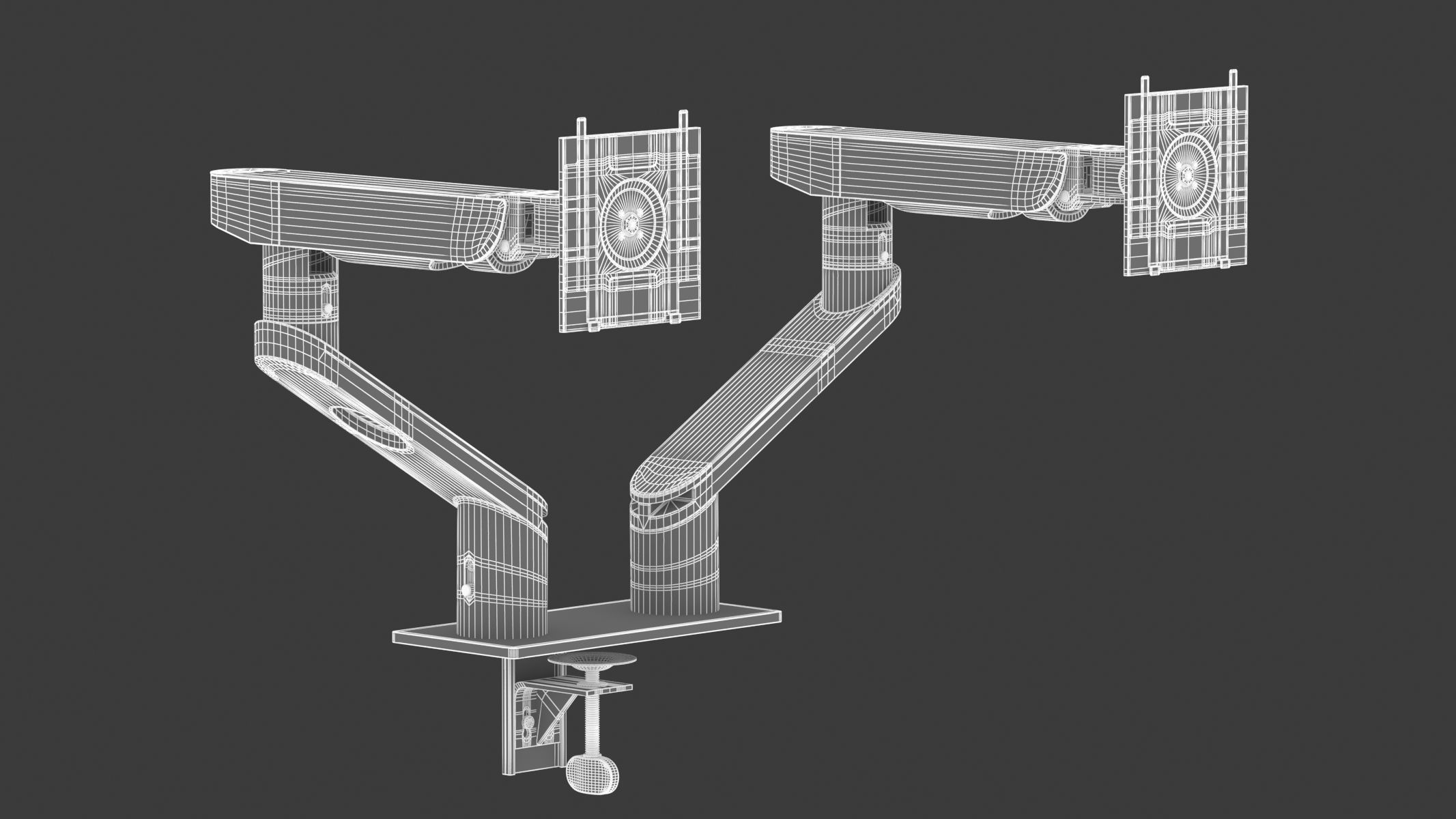 Dell Dual Monitor Arm MDA20 3D model_15