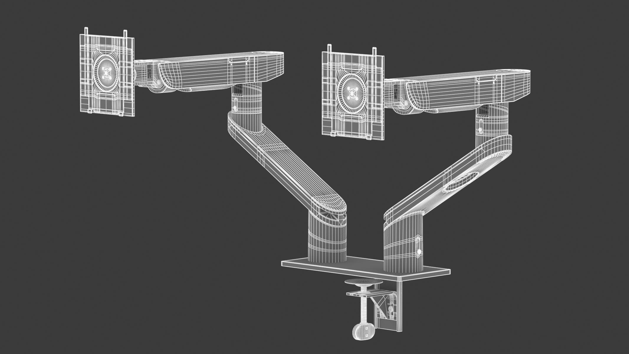 Dell Dual Monitor Arm MDA20 3D model_13